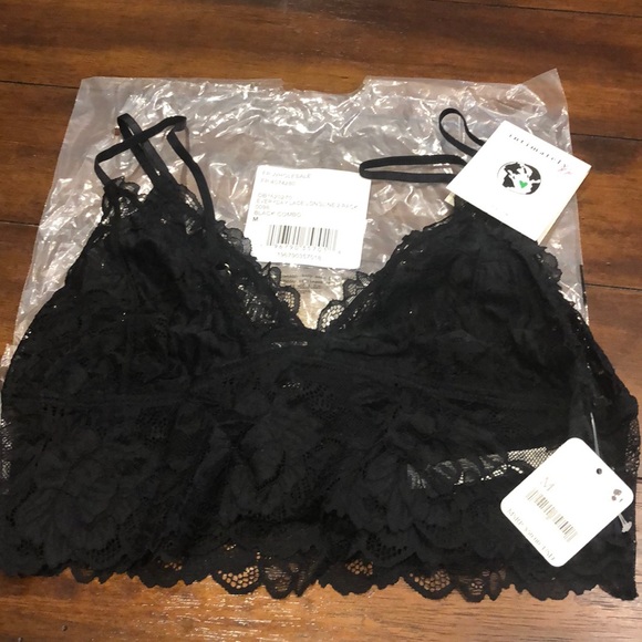 Free People Everyday Lace Longline 2 pack in Black Combo - Picture 4 of 10